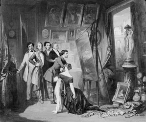 Interior of the Studio of Alfred Bruyas in Montpellier, 1848